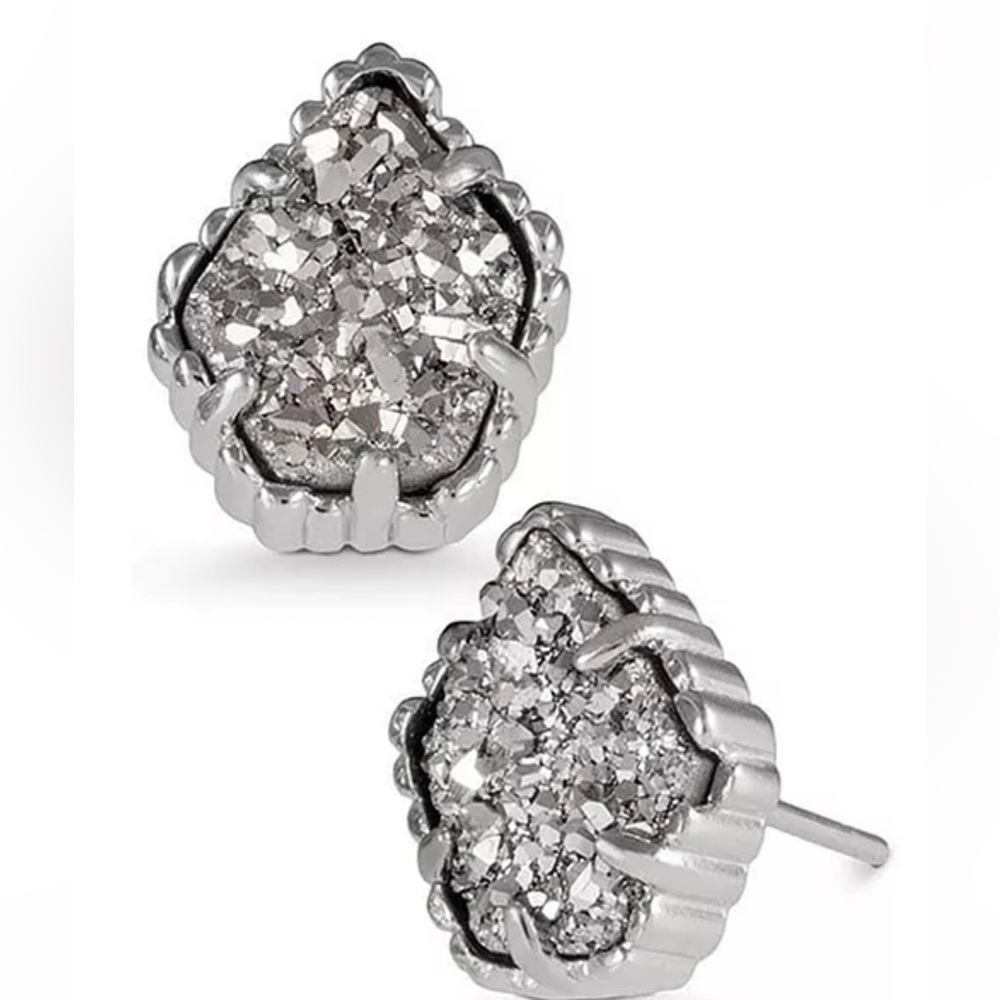 Kendra Scott Tessa Stud Earrings in Platinum Drusy